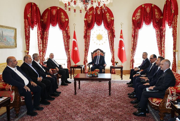 Cumhurbaşkanı Erdoğan Haniye’yi kabul etti